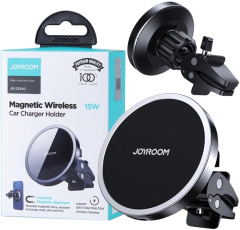 Uchwyt samochodowy magnetyczny ładowarka indukcyjna Joyroom JR-ZS240 Qi 15W MagSafe Apple Iphone Uchwyt samochodowy magnetyczny ładowarka indukcyjna Joyroom JR-ZS240 Qi 15W MagSafe Apple Iphone