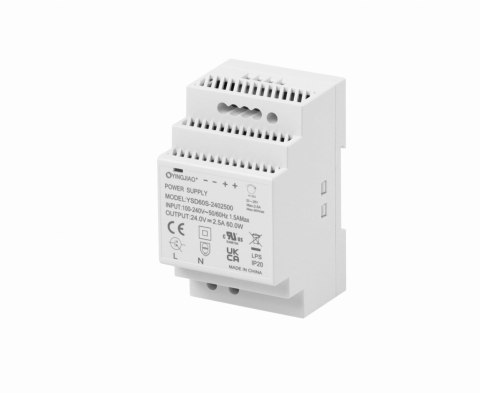 ZASILACZ IMPULSOWY NA SZYNĘ DIN YINGJIAO YSD60S-1204500 12V/54W/4,5A ZASILACZ IMPULSOWY NA SZYNĘ DIN YINGJIAO YSD60S-1204500 12V/54W/4,5A