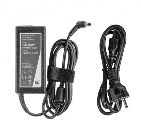 ZASILACZ ŁADOWARKA DO LAPTOPA ASUS TOSHIBA Green Cell PRO AD25P 19V 3,42A 65W 5,5mm/2,5mm ZASILACZ ŁADOWARKA DO LAPTOPA ASUS TOSHIBA Green Cell PRO AD25P 19V 3,42A 65W 5,5mm/2,5mm