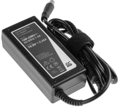 ZASILACZ ŁADOWARKA DO LAPTOPA DELL Green Cell PRO AD07AP 19,5V 3,34A 65W 7,4mm/5,0mm ZASILACZ ŁADOWARKA DO LAPTOPA DELL Green Cell PRO AD07AP 19,5V 3,34A 65W 7,4mm/5,0mm