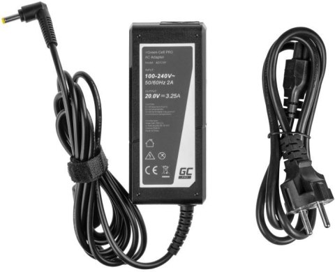 ZASILACZ ŁADOWARKA DO LAPTOPA LENOVO Green Cell PRO AD123P 20V 3,25A 65W 4,0mm/1,7mm ZASILACZ ŁADOWARKA DO LAPTOPA LENOVO Green Cell PRO AD123P 20V 3,25A 65W 4,0mm/1,7mm
