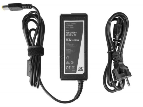 ZASILACZ ŁADOWARKA DO LAPTOPA LENOVO Green Cell PRO AD38AP 20V 3,25A 65W Slim Tip ZASILACZ ŁADOWARKA DO LAPTOPA LENOVO Green Cell PRO AD38AP 20V 3,25A 65W Slim Tip