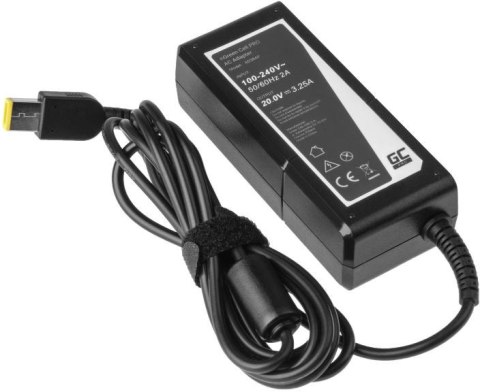 ZASILACZ ŁADOWARKA DO LAPTOPA LENOVO Green Cell PRO AD38AP 20V 3,25A 65W Slim Tip ZASILACZ ŁADOWARKA DO LAPTOPA LENOVO Green Cell PRO AD38AP 20V 3,25A 65W Slim Tip