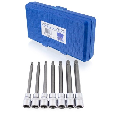 ZESTAW DŁUGICH NASADEK SPLINE XZN 3/8" M4-M10 110MM ZESTAW DŁUGICH NASADEK SPLINE XZN 3/8" M4-M10 110MM