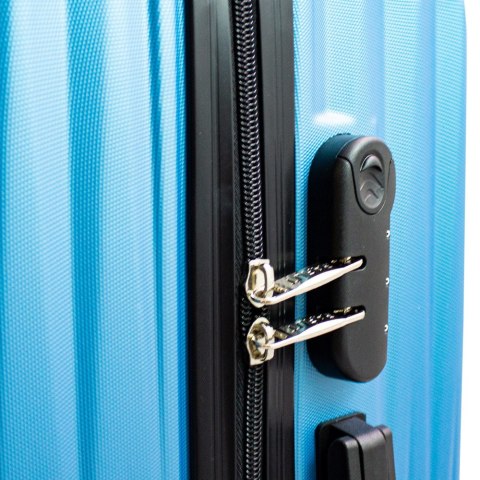 Zestaw 3 walizek podróżnych BARUT niebieskie Zestaw 3 walizek podróżnych BARUT niebieskie