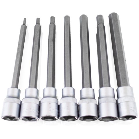Zestaw Długich Nasadek TORX SPLINE XZN HEX 3/8" 110mm 21 el. Zestaw Długich Nasadek TORX SPLINE XZN HEX 3/8" 110mm 21 el.