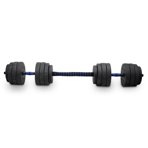 Zestaw hantli ciężarków 2w1 40kg ze sztangą Zestaw hantli ciężarków 2w1 40kg ze sztangą