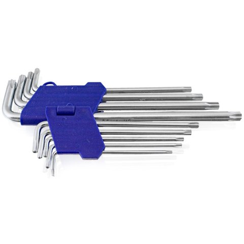 Zestaw kluczy TORX z kulką T10-T50 9el. Zestaw kluczy TORX z kulką T10-T50 9el.