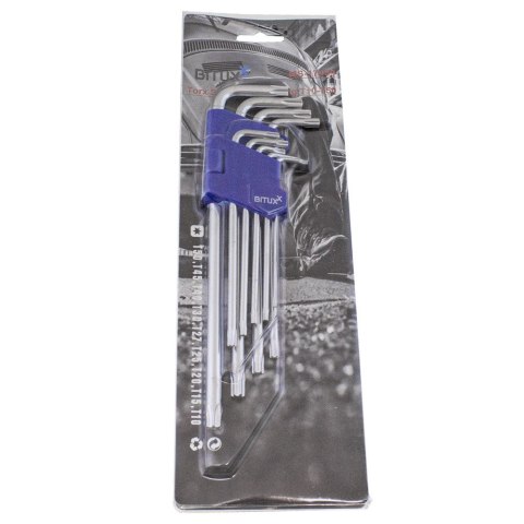 Zestaw kluczy TORX z kulką T10-T50 9el. Zestaw kluczy TORX z kulką T10-T50 9el.