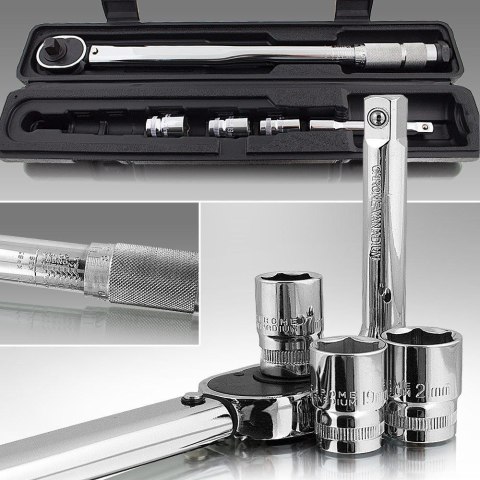 Zestaw kluczy dynamometrycznych 1/2 "28-210 Nm Do kluczy nasadowych do kół z naciągiem kołowym Zestaw kluczy dynamometrycznych 1/2 "28-210 Nm Do kluczy nasadowych do kół z naciągiem kołowym