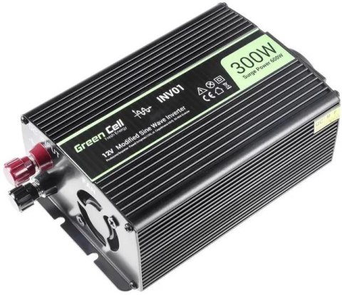 PRZETWORNICA NAPIĘCIA INWERTER Green Cell 12V / 230V 300W/600W MODYFIKOWANA SINUSOIDA INV01DE PRZETWORNICA NAPIĘCIA INWERTER Green Cell 12V / 230V 300W/600W MODYFIKOWANA SINUSOIDA INV01DE