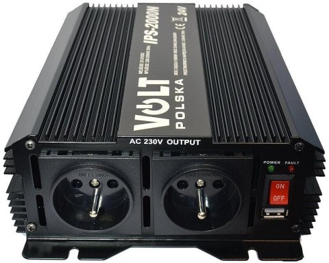 Przetwornica Volt Polska IPS-2000N 24V / 230V 1000/2000W Przetwornica Volt Polska IPS-2000N 24V / 230V 1000/2000W