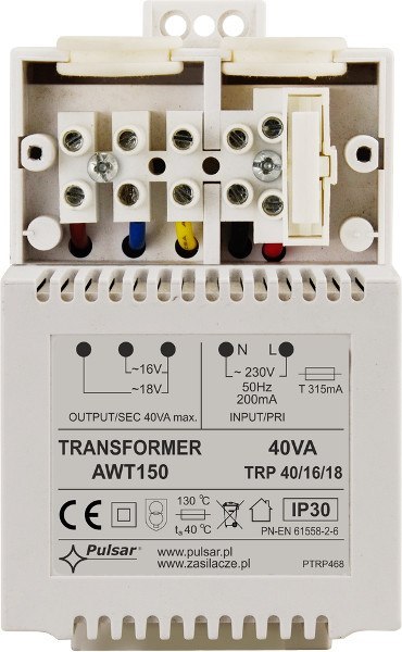 TRANSFORMATOR Pulsar AWT150 40VA/16V/18V TRP TRANSFORMATOR Pulsar AWT150 40VA/16V/18V TRP