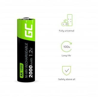 AKUMULATORKI Green Cell 4x AA HR6 2000mAh GR02 AKUMULATORKI Green Cell 4x AA HR6 2000mAh GR02