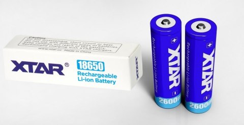 Akumulator 18650 Li-Ion 3,7V Xtar 2600mAh (1 szt.) z zabezpieczeniem Akumulator 18650 Li-Ion 3,7V Xtar 2600mAh (1 szt.) z zabezpieczeniem