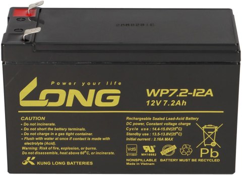Akumulator AGM LONG 12V 7,2Ah VdS Akumulator AGM LONG 12V 7,2Ah VdS
