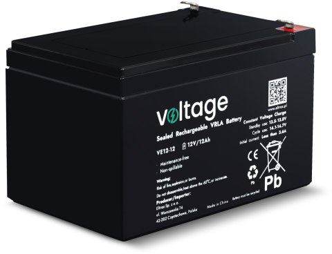 Akumulator AGM Voltage 12V 12Ah VE12-12 Akumulator AGM Voltage 12V 12Ah VE12-12