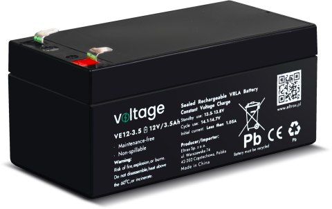 Akumulator AGM Voltage 12V 3,5Ah VE12-3.5 Akumulator AGM Voltage 12V 3,5Ah VE12-3.5
