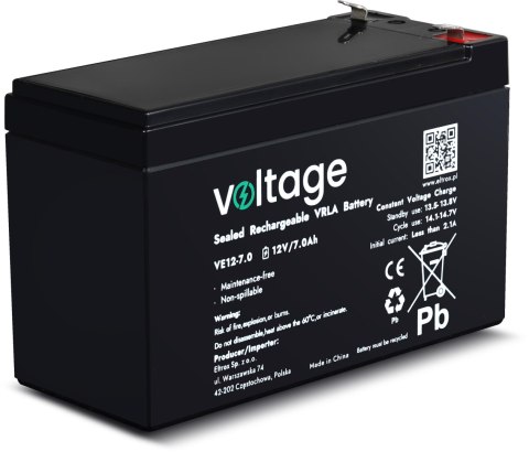 Akumulator AGM Voltage 12V 7Ah VE12-7.0 Akumulator AGM Voltage 12V 7Ah VE12-7.0