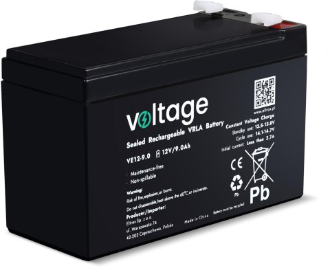Akumulator AGM Voltage 12V 9Ah VE12-9.0 Akumulator AGM Voltage 12V 9Ah VE12-9.0