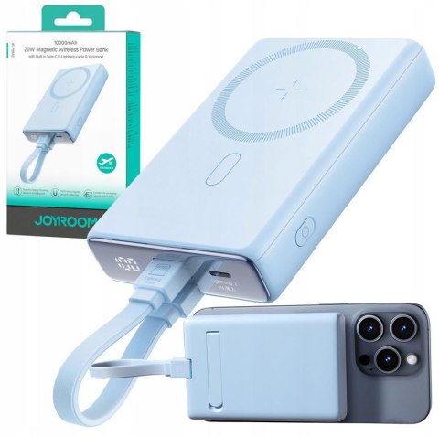Powerbank Joyroom JR-PBM01 10000mAh 20W 1x USB-C 2x Lightning niebieski + kabel Powerbank Joyroom JR-PBM01 10000mAh 20W 1x USB-C 2x Lightning niebieski + kabel
