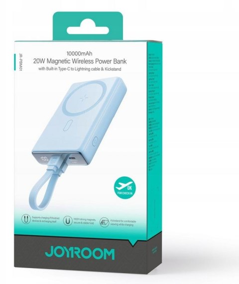Powerbank Joyroom JR-PBM01 10000mAh 20W 1x USB-C 2x Lightning niebieski + kabel Powerbank Joyroom JR-PBM01 10000mAh 20W 1x USB-C 2x Lightning niebieski + kabel