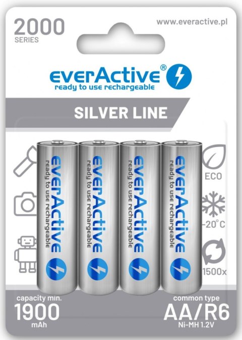 Akumulatorki R6 / AA Ni-MH everActive 2000mAh (box 4 szt.) Akumulatorki R6 / AA Ni-MH everActive 2000mAh (box 4 szt.)
