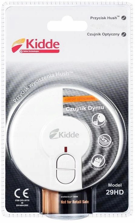 Czujnik dymu KIDDE z wyświetlaczem LCD - CERTYFIKOWANY z funkcją TEST Czujnik dymu KIDDE z wyświetlaczem LCD - CERTYFIKOWANY z funkcją TEST