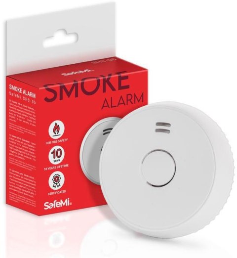 Czujnik dymu SafeMi SHS-05 na baterię Czujnik dymu SafeMi SHS-05 na baterię