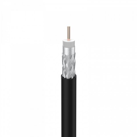 KABEL KONCENTRYCZNY Televes T-100 PE Fca KLASA A - 1m czarny KABEL KONCENTRYCZNY Televes T-100 PE Fca KLASA A - 1m czarny