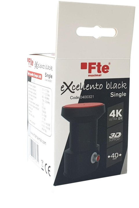 Konwerter Single FTE eXcellento Black LTE 0,1 dB Konwerter Single FTE eXcellento Black LTE 0,1 dB