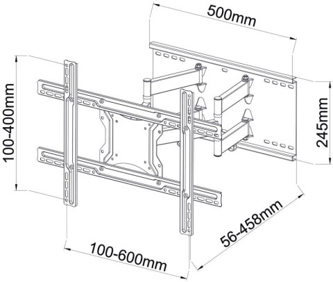 UCHWYT DO TV LED/LCD AR-87 ART 40-80" 60KG reg. pion/poziom 46cm UCHWYT DO TV LED/LCD AR-87 ART 40-80" 60KG reg. pion/poziom 46cm