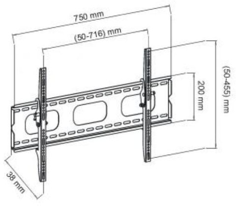 Uchwyt TV ścienny LED/LCD ART 32-70 reg.w pionie Uchwyt TV ścienny LED/LCD ART 32-70 reg.w pionie