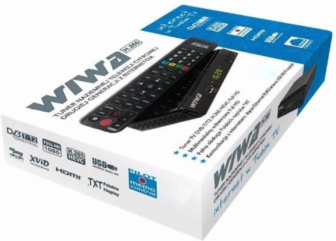 Zestaw Tuner DVB-T/T2 WIWA H.265 + Antena WiFi USB Zestaw Tuner DVB-T/T2 WIWA H.265 + Antena WiFi USB