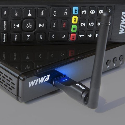 Zestaw Tuner DVB-T/T2 WIWA H.265 + Antena WiFi USB Zestaw Tuner DVB-T/T2 WIWA H.265 + Antena WiFi USB