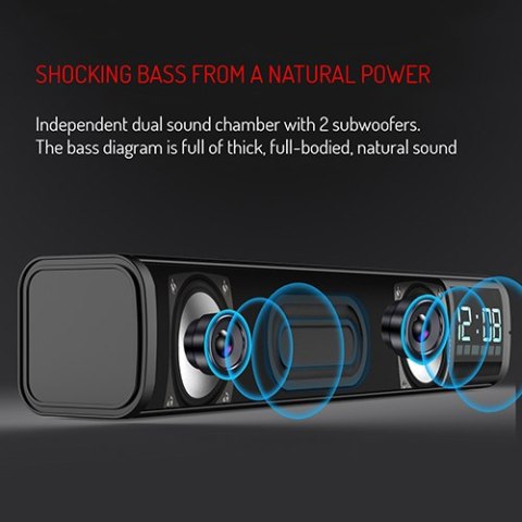 Głośnik Soundbar z budzikiem