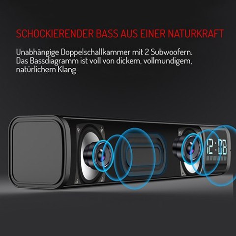 Głośnik Soundbar z budzikiem