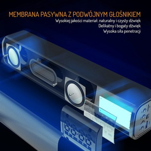 Głośnik Soundbar z budzikiem