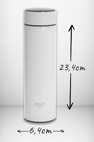 Termos LED 473ml biały