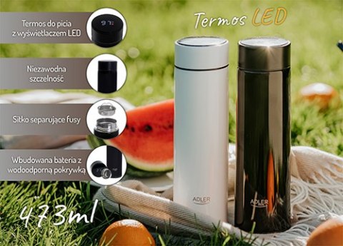 Termos LED 473ml czarny