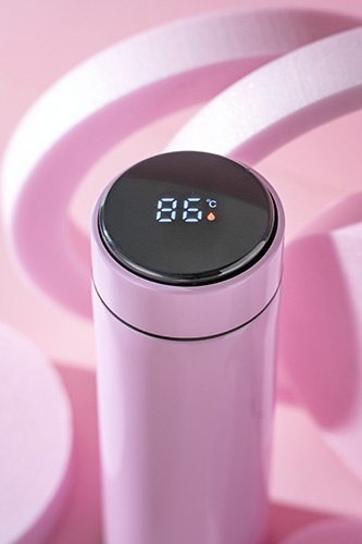 Termos LED 473ml różowy