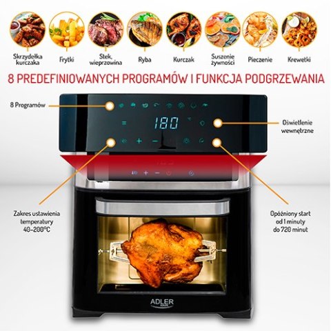 Piekarnik beztłuszczowy 8 w 1 13 Litrów Piekarnik beztłuszczowy 8 w 1 13 Litrów