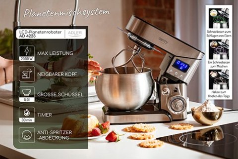 Robot planetarny LCD 2000W 5L