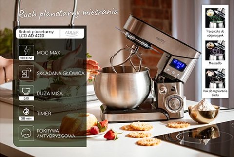 Robot planetarny LCD 2000W 5L