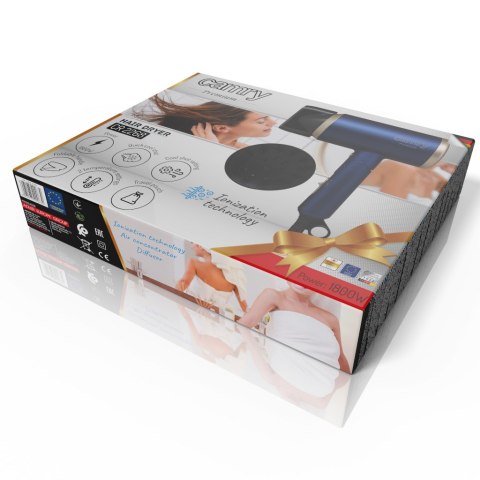 Suszarka do włosów 1800W ION + dyfuzor + składana rączka