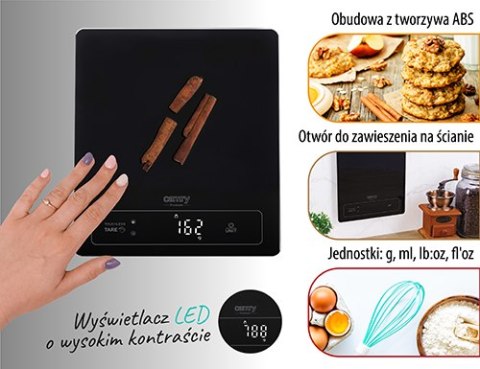 Waga kuchenna - 15kg - bezdotykowe tarowanie Waga kuchenna - 15kg - bezdotykowe tarowanie