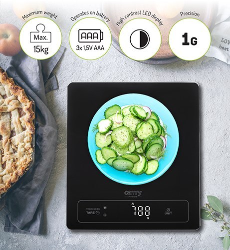 Waga kuchenna - 15kg - bezdotykowe tarowanie Waga kuchenna - 15kg - bezdotykowe tarowanie