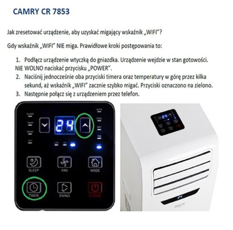 Klimatyzator 9000BTU z WI-FI i ogrzewaniem Klimatyzator 9000BTU z WI-FI i ogrzewaniem
