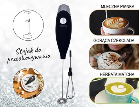 Spieniacz do mleka z mieszadłem i stojakiem