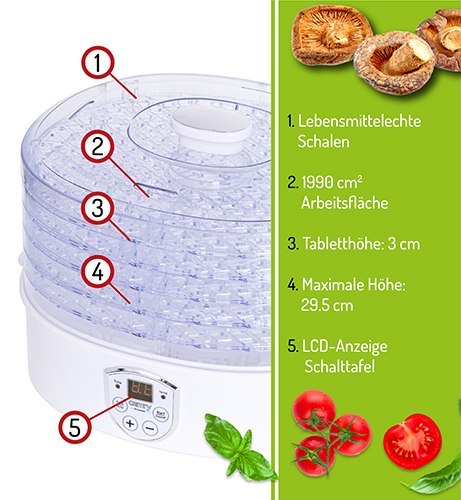 Suszarka do grzybów, ziół i żywności - dehydrator